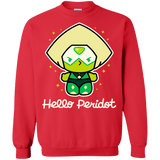 Sweatshirts Red / S Hello Peridot Crewneck Sweatshirt