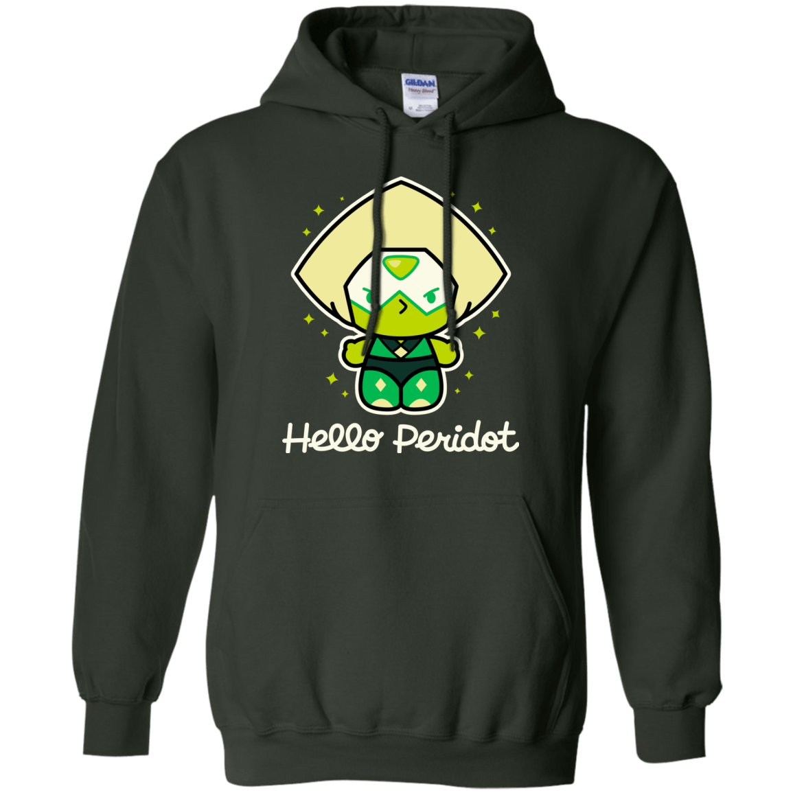 Sweatshirts Forest Green / S Hello Peridot Pullover Hoodie