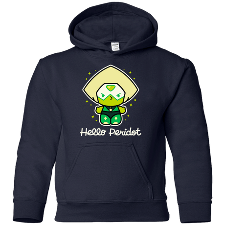 Sweatshirts Navy / YS Hello Peridot Youth Hoodie