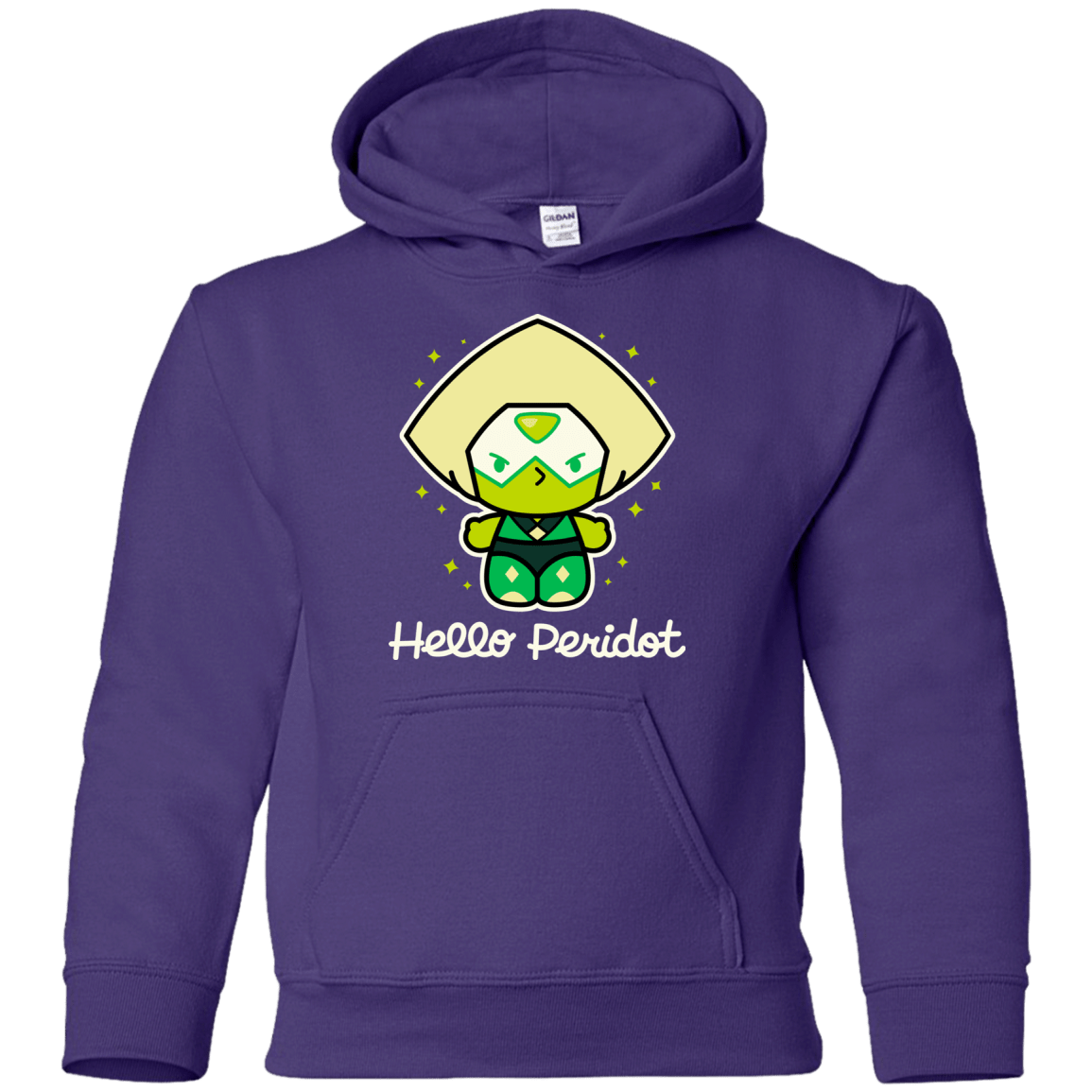 Sweatshirts Purple / YS Hello Peridot Youth Hoodie