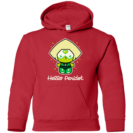Sweatshirts Red / YS Hello Peridot Youth Hoodie