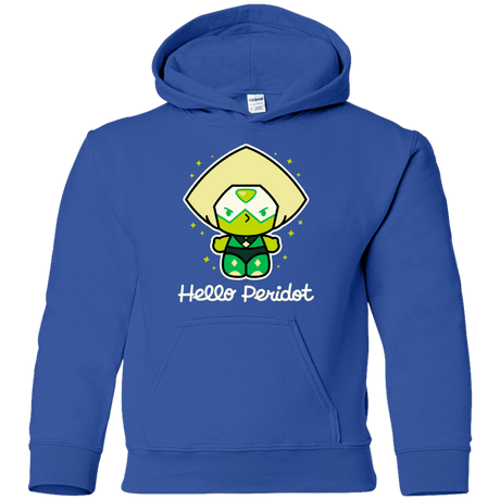 Sweatshirts Royal / YS Hello Peridot Youth Hoodie