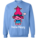 Sweatshirts Carolina Blue / S Hello Poppy Crewneck Sweatshirt