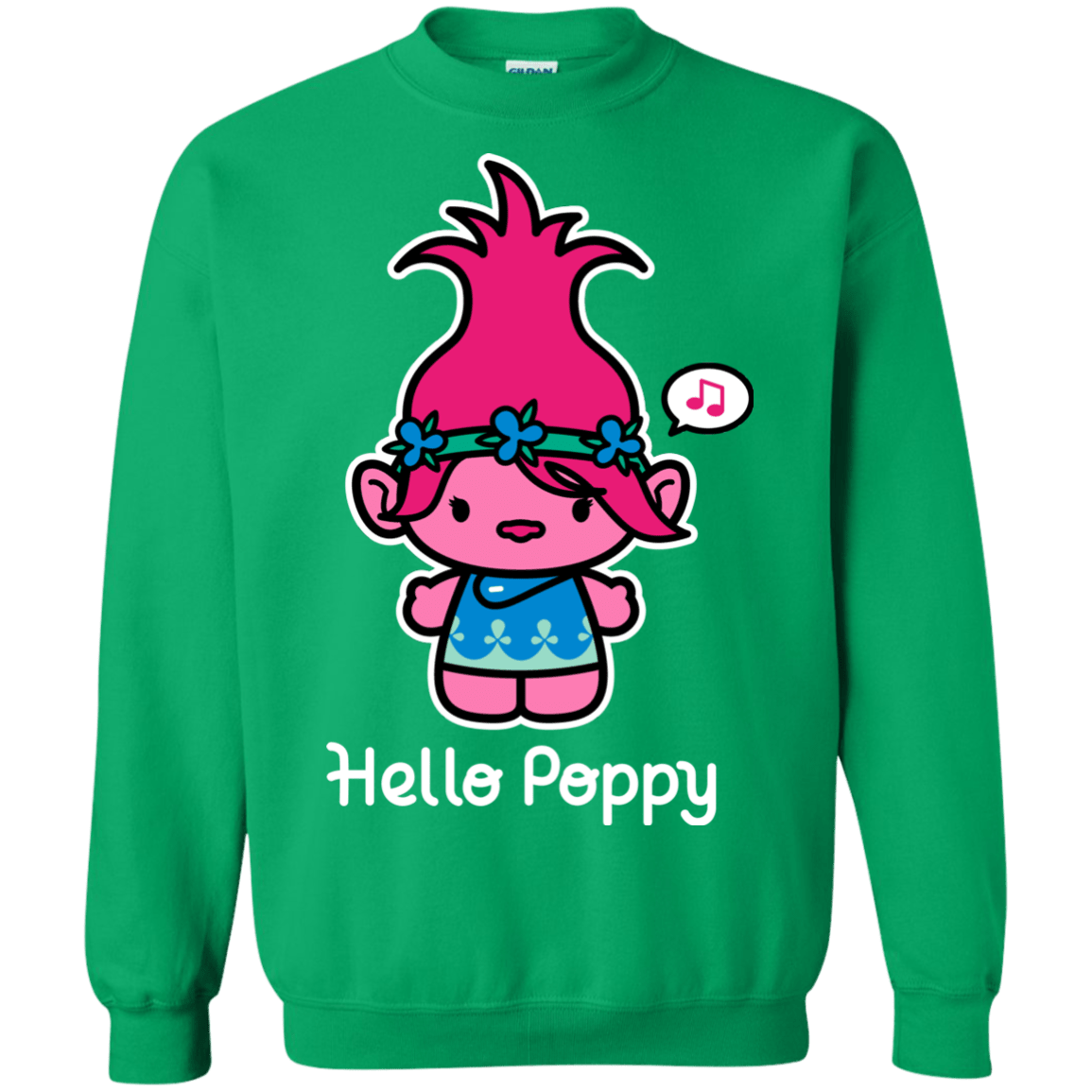 Sweatshirts Irish Green / S Hello Poppy Crewneck Sweatshirt