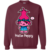 Sweatshirts Maroon / S Hello Poppy Crewneck Sweatshirt