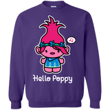 Sweatshirts Purple / S Hello Poppy Crewneck Sweatshirt
