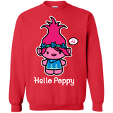 Sweatshirts Red / S Hello Poppy Crewneck Sweatshirt