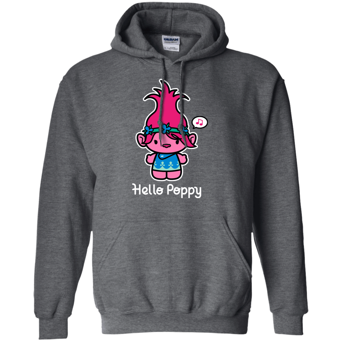 Sweatshirts Dark Heather / S Hello Poppy Pullover Hoodie