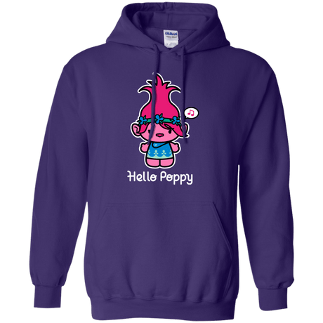 Sweatshirts Purple / S Hello Poppy Pullover Hoodie