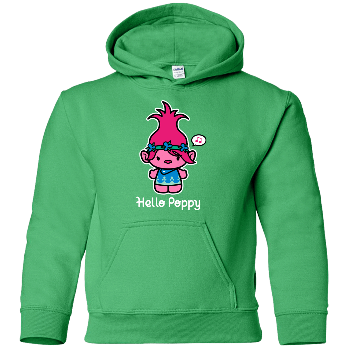 Sweatshirts Irish Green / YS Hello Poppy Youth Hoodie