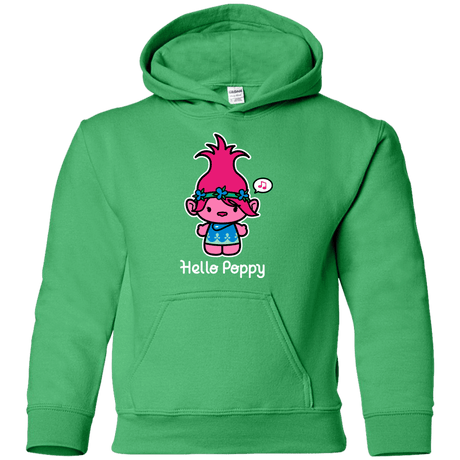 Sweatshirts Irish Green / YS Hello Poppy Youth Hoodie