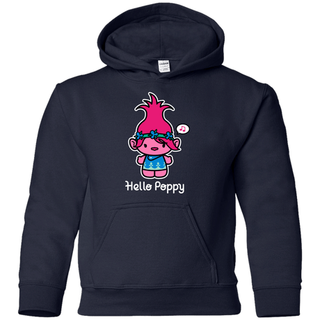 Sweatshirts Navy / YS Hello Poppy Youth Hoodie