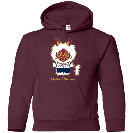 Sweatshirts Maroon / YS Hello Princess Youth Hoodie