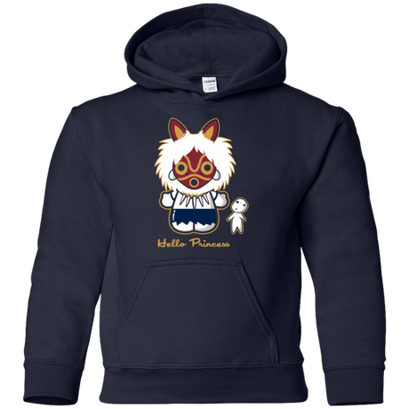 Sweatshirts Navy / YS Hello Princess Youth Hoodie