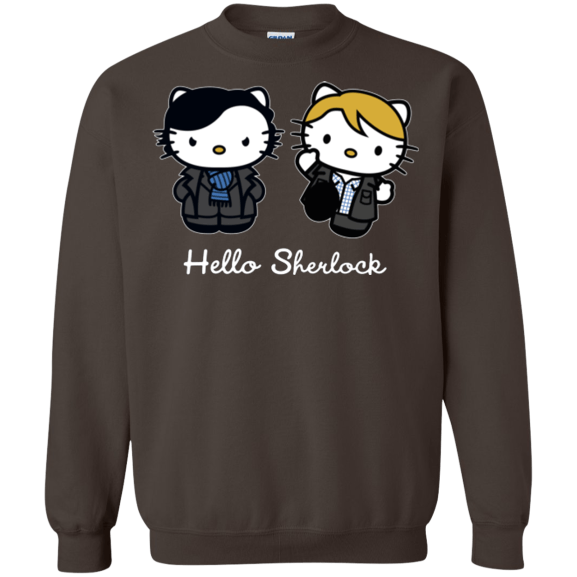 Sweatshirts Dark Chocolate / Small Hello Sherlock Crewneck Sweatshirt