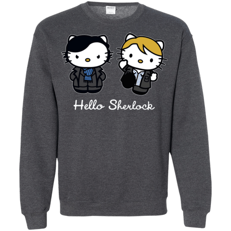 Sweatshirts Dark Heather / Small Hello Sherlock Crewneck Sweatshirt