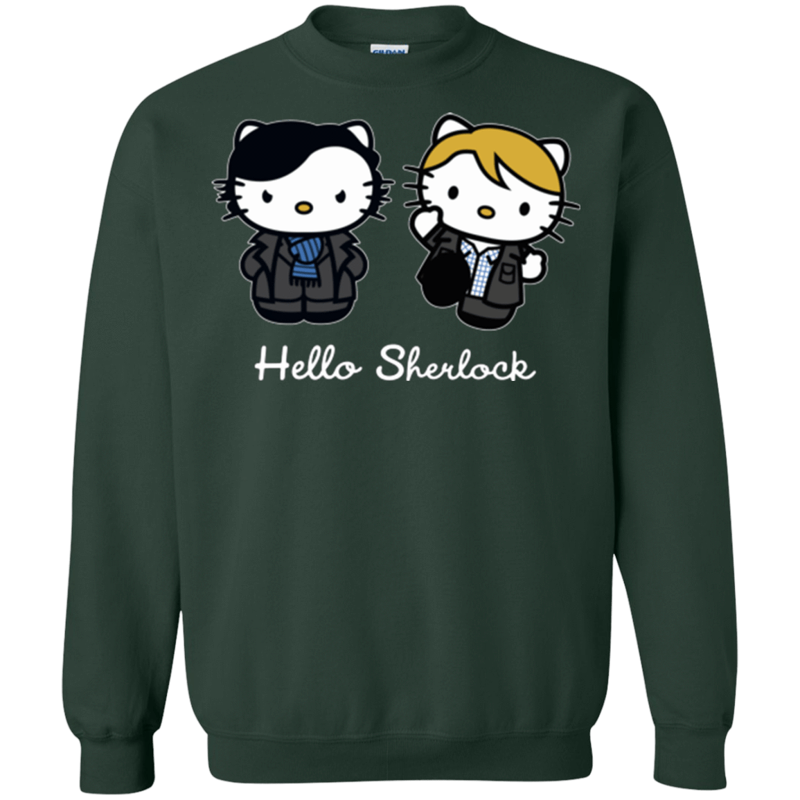 Sweatshirts Forest Green / Small Hello Sherlock Crewneck Sweatshirt