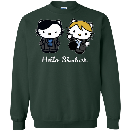 Sweatshirts Forest Green / Small Hello Sherlock Crewneck Sweatshirt