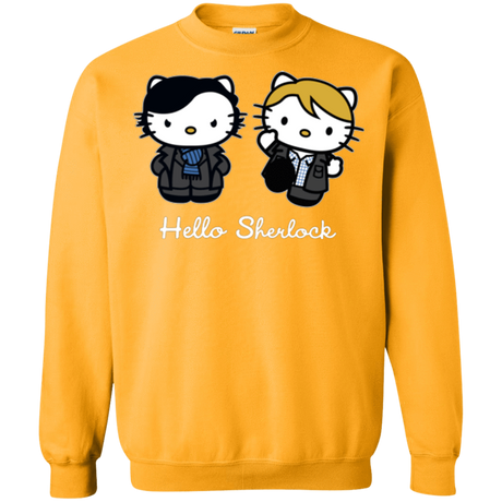 Sweatshirts Gold / Small Hello Sherlock Crewneck Sweatshirt