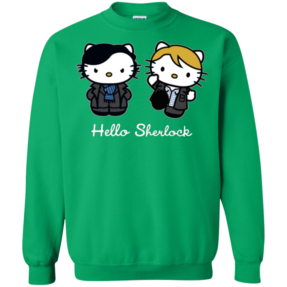 Sweatshirts Irish Green / Small Hello Sherlock Crewneck Sweatshirt