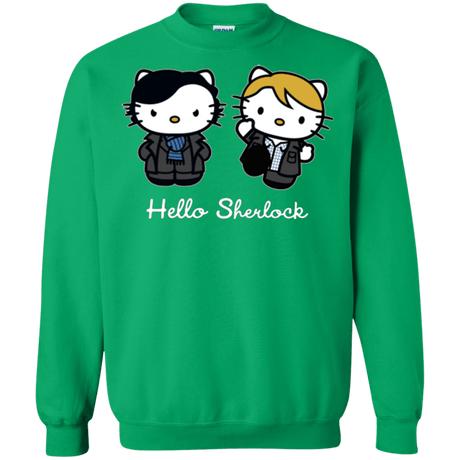 Sweatshirts Irish Green / Small Hello Sherlock Crewneck Sweatshirt