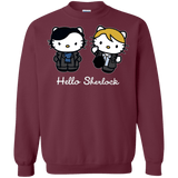 Sweatshirts Maroon / Small Hello Sherlock Crewneck Sweatshirt