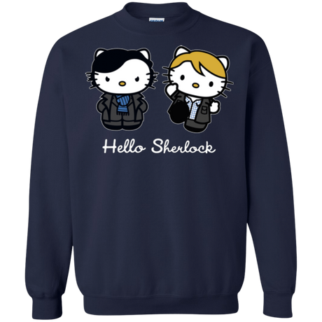 Sweatshirts Navy / Small Hello Sherlock Crewneck Sweatshirt