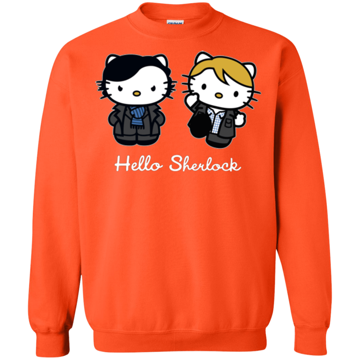 Sweatshirts Orange / Small Hello Sherlock Crewneck Sweatshirt