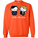 Sweatshirts Orange / Small Hello Sherlock Crewneck Sweatshirt