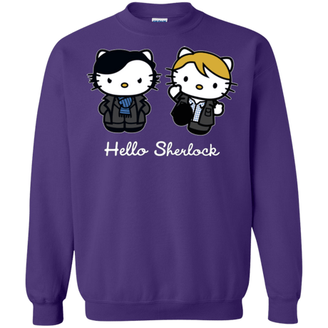 Sweatshirts Purple / Small Hello Sherlock Crewneck Sweatshirt