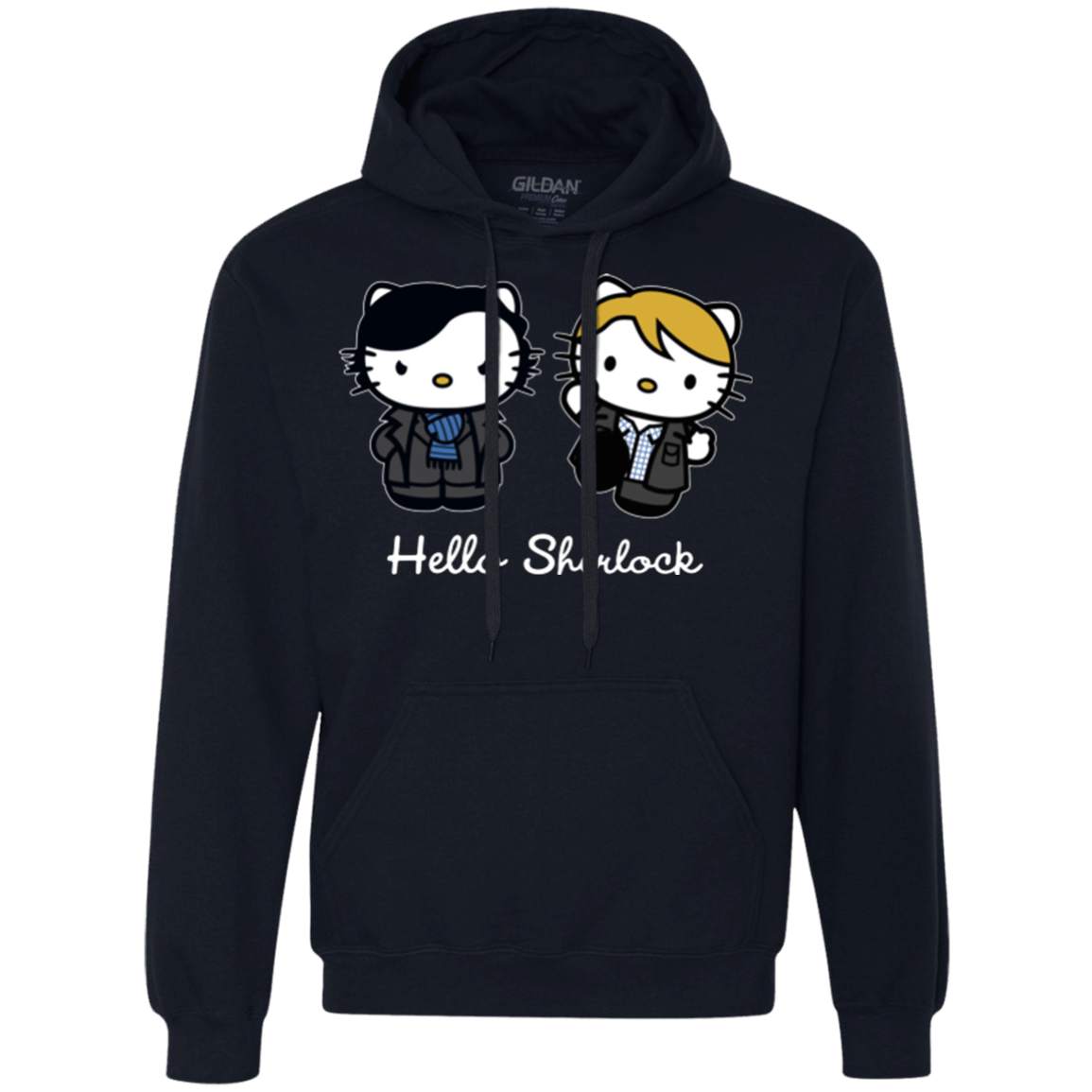 Sweatshirts Navy / Small Hello Sherlock Premium Fleece Hoodie