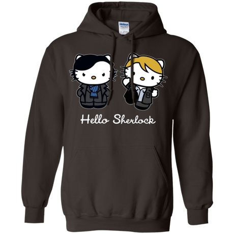 Sweatshirts Dark Chocolate / Small Hello Sherlock Pullover Hoodie
