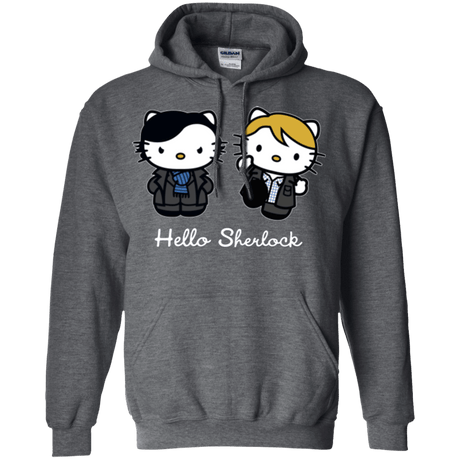 Sweatshirts Dark Heather / Small Hello Sherlock Pullover Hoodie