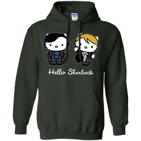 Sweatshirts Forest Green / Small Hello Sherlock Pullover Hoodie