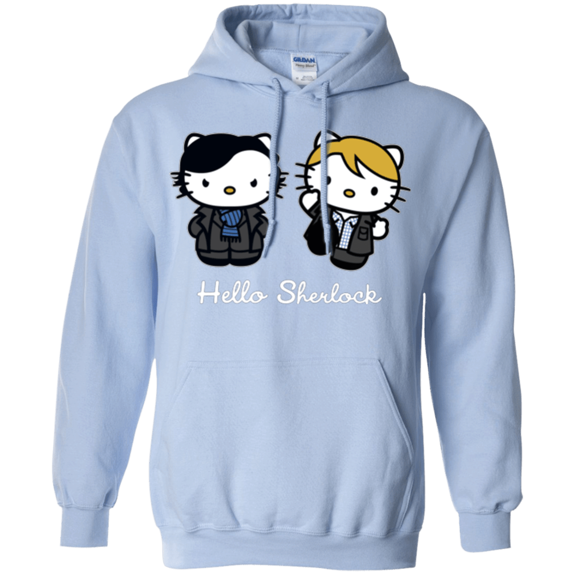 Sweatshirts Light Blue / Small Hello Sherlock Pullover Hoodie