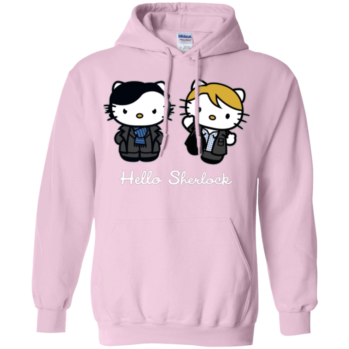 Sweatshirts Light Pink / Small Hello Sherlock Pullover Hoodie