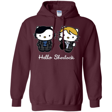 Sweatshirts Maroon / Small Hello Sherlock Pullover Hoodie