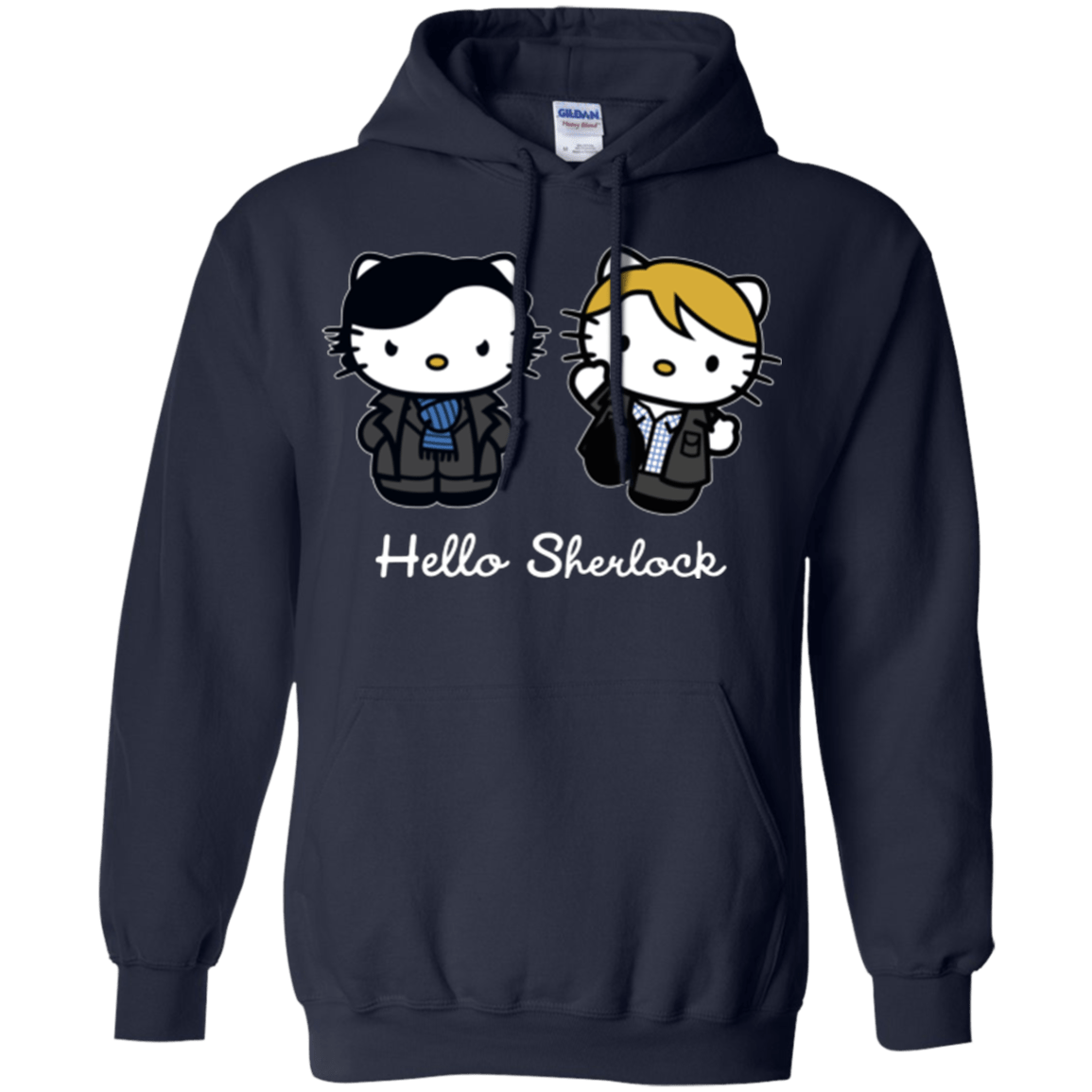 Sweatshirts Navy / Small Hello Sherlock Pullover Hoodie