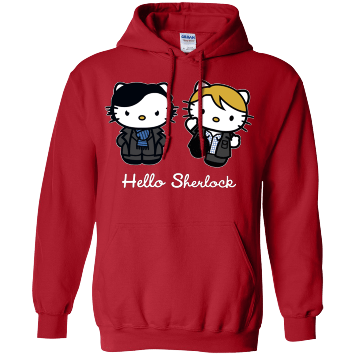 Sweatshirts Red / Small Hello Sherlock Pullover Hoodie