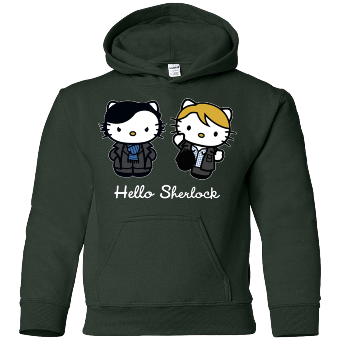 Sweatshirts Forest Green / YS Hello Sherlock Youth Hoodie