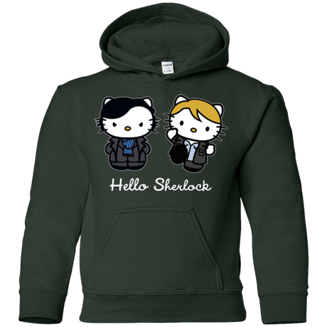 Sweatshirts Forest Green / YS Hello Sherlock Youth Hoodie
