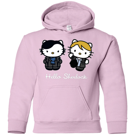 Sweatshirts Light Pink / YS Hello Sherlock Youth Hoodie