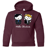 Sweatshirts Maroon / YS Hello Sherlock Youth Hoodie