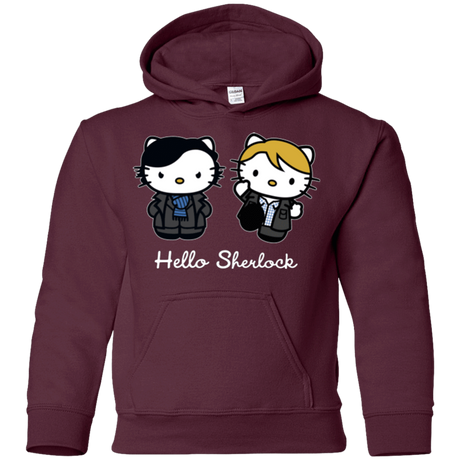 Sweatshirts Maroon / YS Hello Sherlock Youth Hoodie