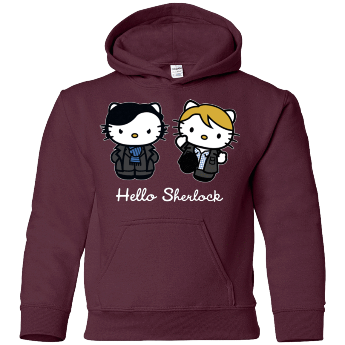 Sweatshirts Maroon / YS Hello Sherlock Youth Hoodie