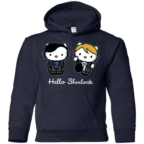 Sweatshirts Navy / YS Hello Sherlock Youth Hoodie