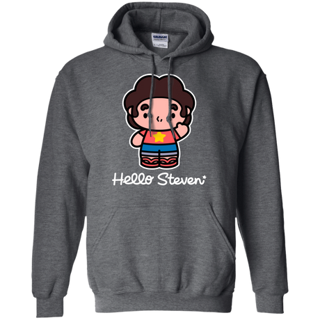 Sweatshirts Dark Heather / S Hello Steven Pullover Hoodie