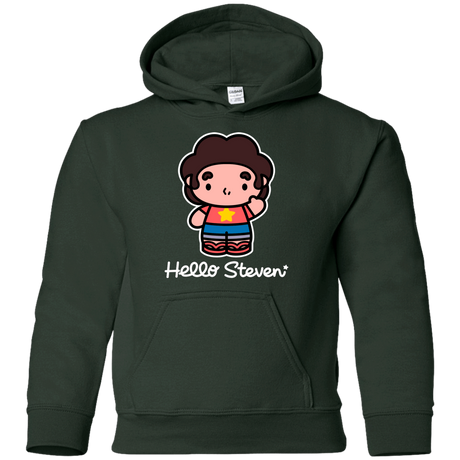 Sweatshirts Forest Green / YS Hello Steven Youth Hoodie