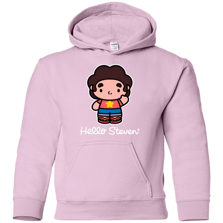 Sweatshirts Light Pink / YS Hello Steven Youth Hoodie