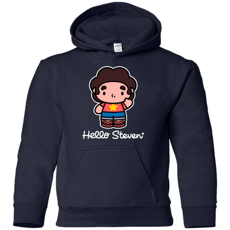 Sweatshirts Navy / YS Hello Steven Youth Hoodie
